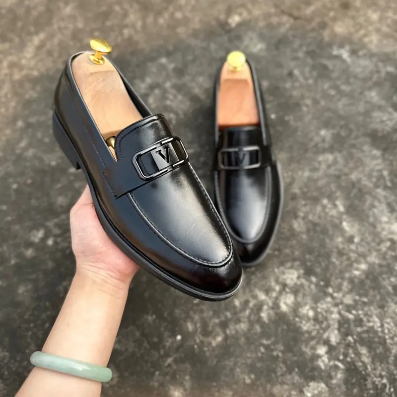 { Hàng Mới } Giày Penny Loafer - Giày Tây Lười Nam Da Bò Nguyên Tấm - Giày Lười Da -  Đế Cao Su - Bảo Hành 12 Tháng 2025Mẫu mới