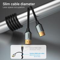 Gambar Vention Kabel HDMI Ultra Thin Slim Male to Male 4k 60Hz Premium Cable  1M 2M 3M - ALE - GRAY, 1M dari Vention By Andalan Kota Administrasi Jakarta Utara 2 Tokopedia