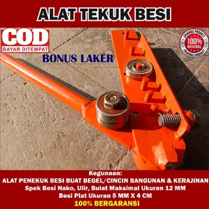 Alat Tekuk Besi Beton Spek 12mm Penekuk Besi Begel Cakar Ayam Spek Besi Beton Ulir Nako Plat Strip Bangunan