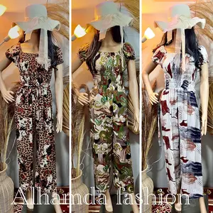 Jumswit terbaru aneka motif Rayon Jumpsuit Wanita Setelan Panjang Pendek