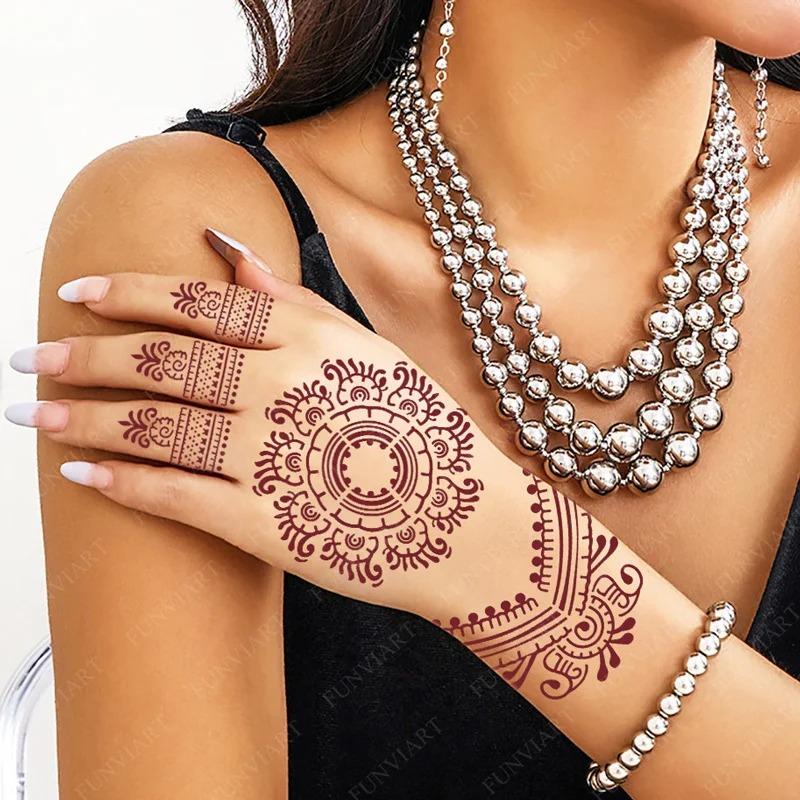 Product Introduction of Mẫu Henna, Vẽ khoét, Cho Xăm Tay, Con Dấu, Thiết Kế Hình Xăm Hoa, Dành Cho Phụ Nữ, Thích Hợp Cho Đám Cưới, Lễ Hội Và Tiệc Tùng, Dụng Cụ Xăm 15