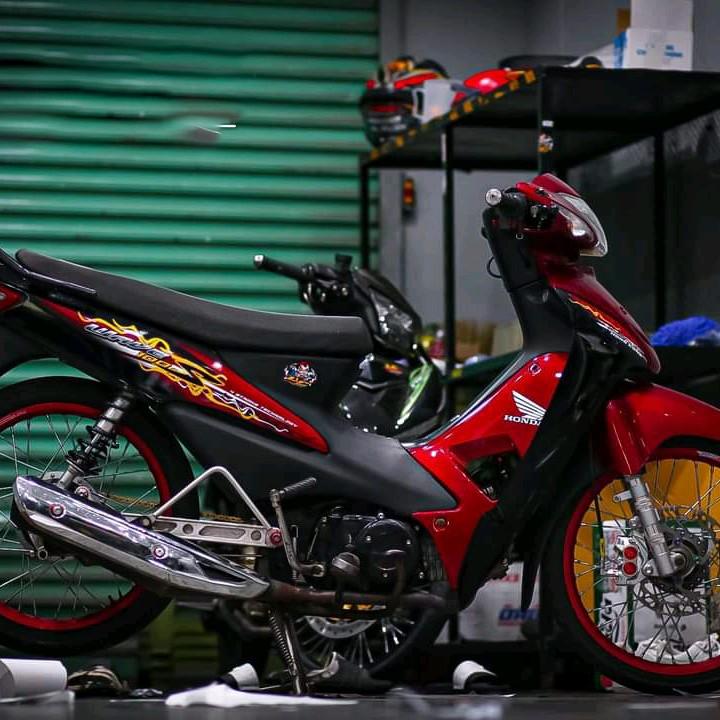  Mẫu Tem Rời Chế Lửa wave Đỏ Đen - Chất Liệu Decal 3 lớp Nhãn Dán 