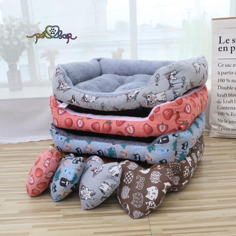 Ảnh thật Đệm cho chó mèo Kèm gối trái tim cao cấp Ổ cho thú cưng dày dặn mẫu mới 2024