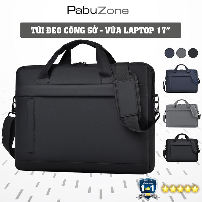 Túi da PU đựng laptop 15.6 inch tài liệu a4 công sở cặp đựng đi chơi đi làm đeo chéo to chống sốc túi xách nam TXT3 Bag Đồng Nhung Đeo Vai