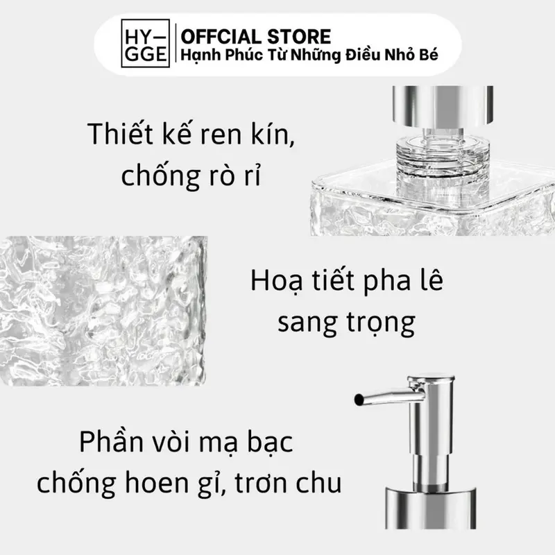 Lọ Chiết Dầu Gội, Sữa Tắm Nhỏ Gọn HYGGE Chai Chiết  Có Thể Mang Đi Du Lịch Tiện Lợi 3