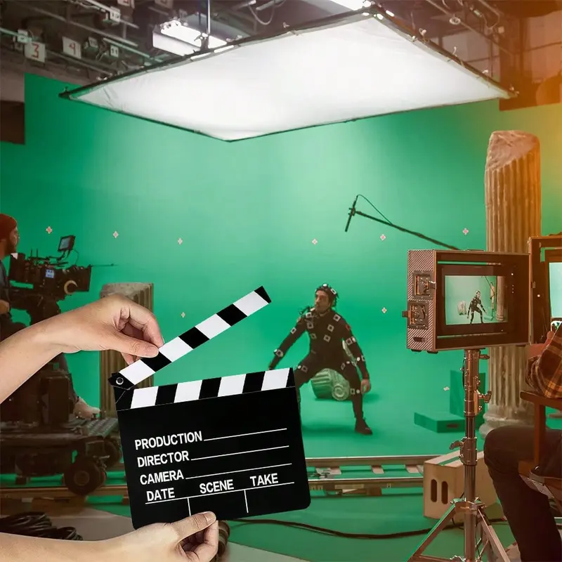 5 Pieces Movie Film Clap Board,Movie Clapboard Cardboard Movie Directors Clapper Writable Cut Action Scene Board For Movies Films Photo Props Mother's Day Graduation 5