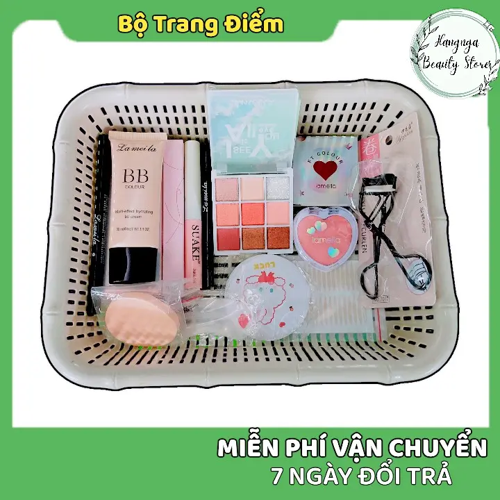 Bộ mỹ phẩm trang điểm mặt 12 món, 9 món nội địa trung, son, phấn mắt, kẻ mắt, kẻ mày, phấn phủ,.. Bộ đa năng Che Khuyết Điểm...