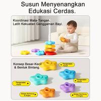 Gambar Gaudi Mainan Bayi Donat Susun Putar Rainbow Tower Jumbo / Rainbow Spinner Stack - Edukatif Melatih Koordinasi Mata-Tangan & Motorik Halus - 8Layers-OPP dari Gauditoys Kab. Tangerang 4 Tokopedia