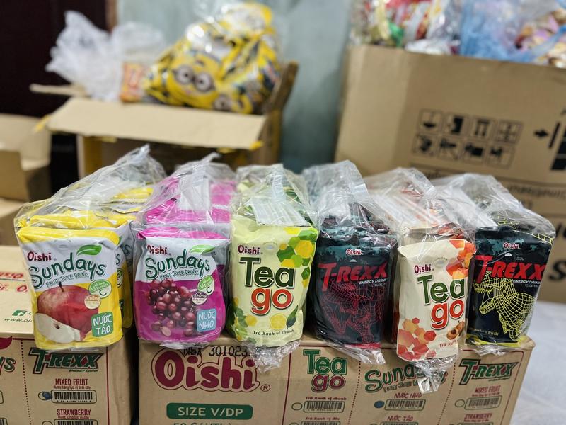 bán sỉ, lẻ nước trà xanh Tea Go vị chanh, đào, táo, dâu, nho Oishi bịch 10 gói 180ml thơm mát giải nhiệt bốn mùa,vv Chè Chua