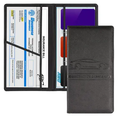 Étui Porte-Documents Voiture | Fermeture Magnétique | 5 Compartiments Pour Carte Grise & Assurance - 5