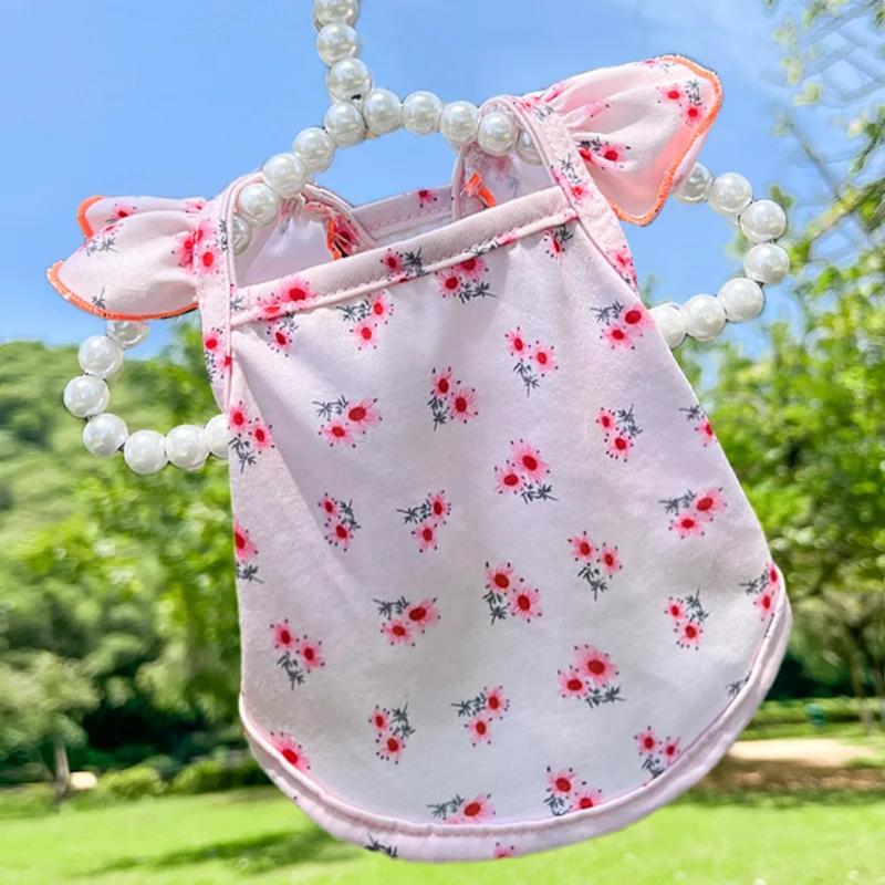 Áo Vest Mùa Hè Cho Chó chó Con, Tay Phồng, Thiết Kế Hoa, Thích Hợp Cho XS-XL, Phong Cách Teddy Bichon Ngọt Ngào, Trang Phục Mùa Xuân, Đồ Dùng Quần Áo Thú Cưng, Váy Bong Bóng Cho Thú Cưng Mùa Hè 5
