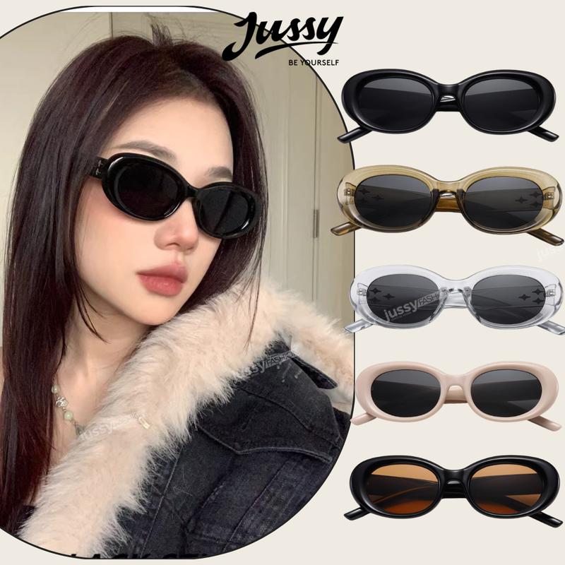 Kính Mát Jennie JMK07 Cao Cấp Jussy Official Kính Gọng Oval Chống Tia Uv Phong Cách Thời Trang Hàn Quốc Cho Nam Và Nữ Women Mắt Kính Kính Mắt