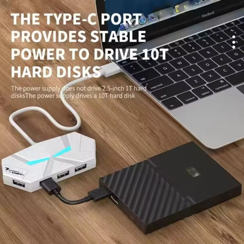 Hub Bộ Chia USB Cầm Tay 4 / 7 Cổng, Trạm Đế Cắm Tốc Độ Cao, Bộ Chia USB 3.0 Và USB2.0 Đa, Phụ Kiện Máy Tính, Chiều Dài 0,6m / 1,2m 4