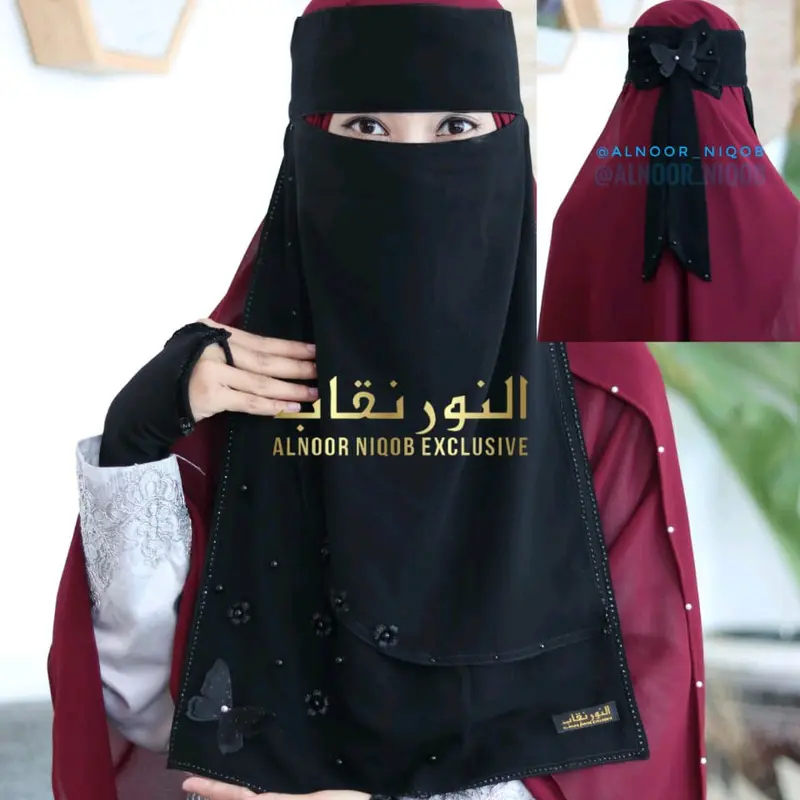 ALNOOR NIQOB ANNIEZA KUPU cadar viral niqab cantik 1