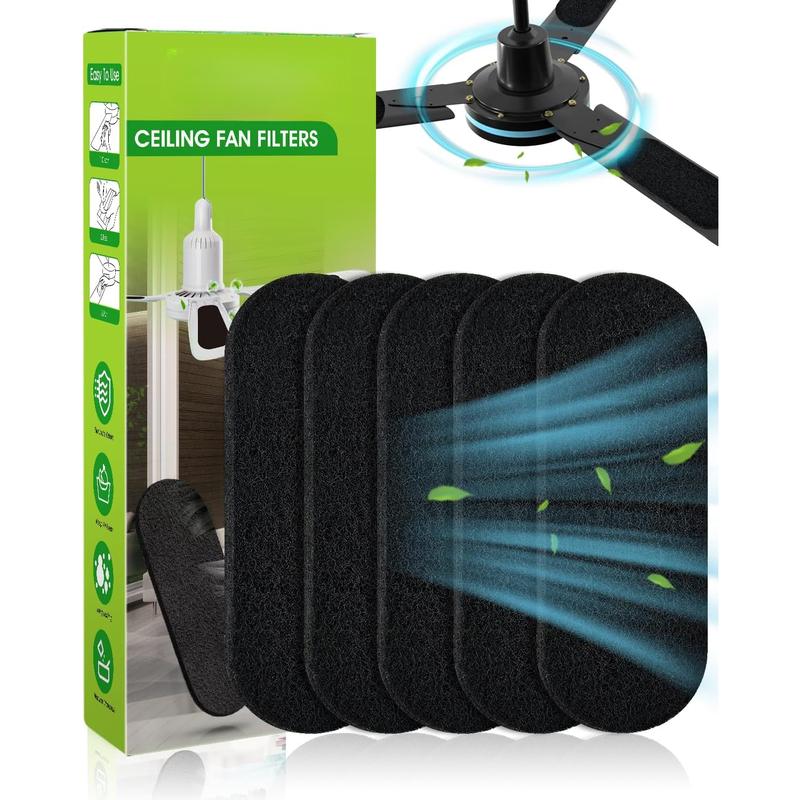 Ceiling Fan Filters for 5 count, Carbon Air Filters For Ceiling Fan ...