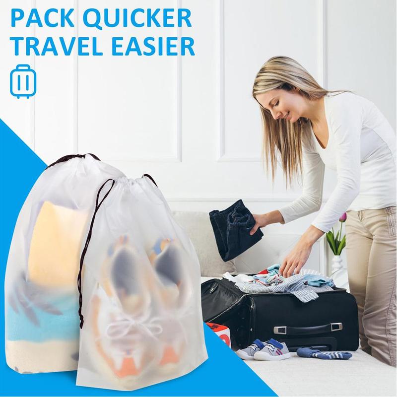 Clear Dustproof Shoe Bag, 10pcs/20pcs PE Shoe Cover, Dustproof Shoe Bag Pouch for Home, Office, Travel, Shoe Storage Bag, Home Supplies 6