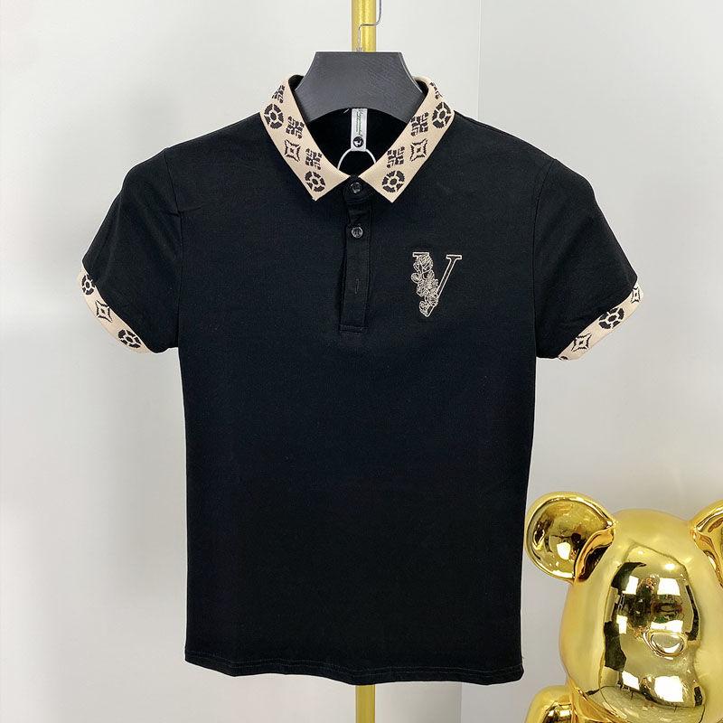 Product Introduction of Áo Polo Thêu, Nhẹ, Dành Cho Nam Giới, Dáng Ôm, Áo ngắn Tay Áo, Cá Tính Hợp Xu hướng In Cổ Áo, Nối, Khối Màu Mùa Hè, Cổ Áo bẻ xuống, Áo Phông 4