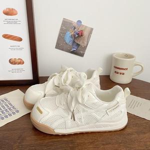 Giày Trắng, Thiết Kế Xấu Xí Và Dễ Thương, Lưới Thoáng Khí, Giày Tập Luyện Đức, Mới Cho Năm 2025