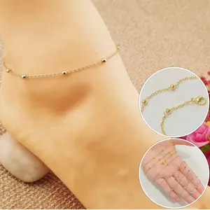 Gelang Kaki Titanium Rantai Model Jedar Rantai Berjarak Untuk Wanita Simple GLK17 Jewellery
