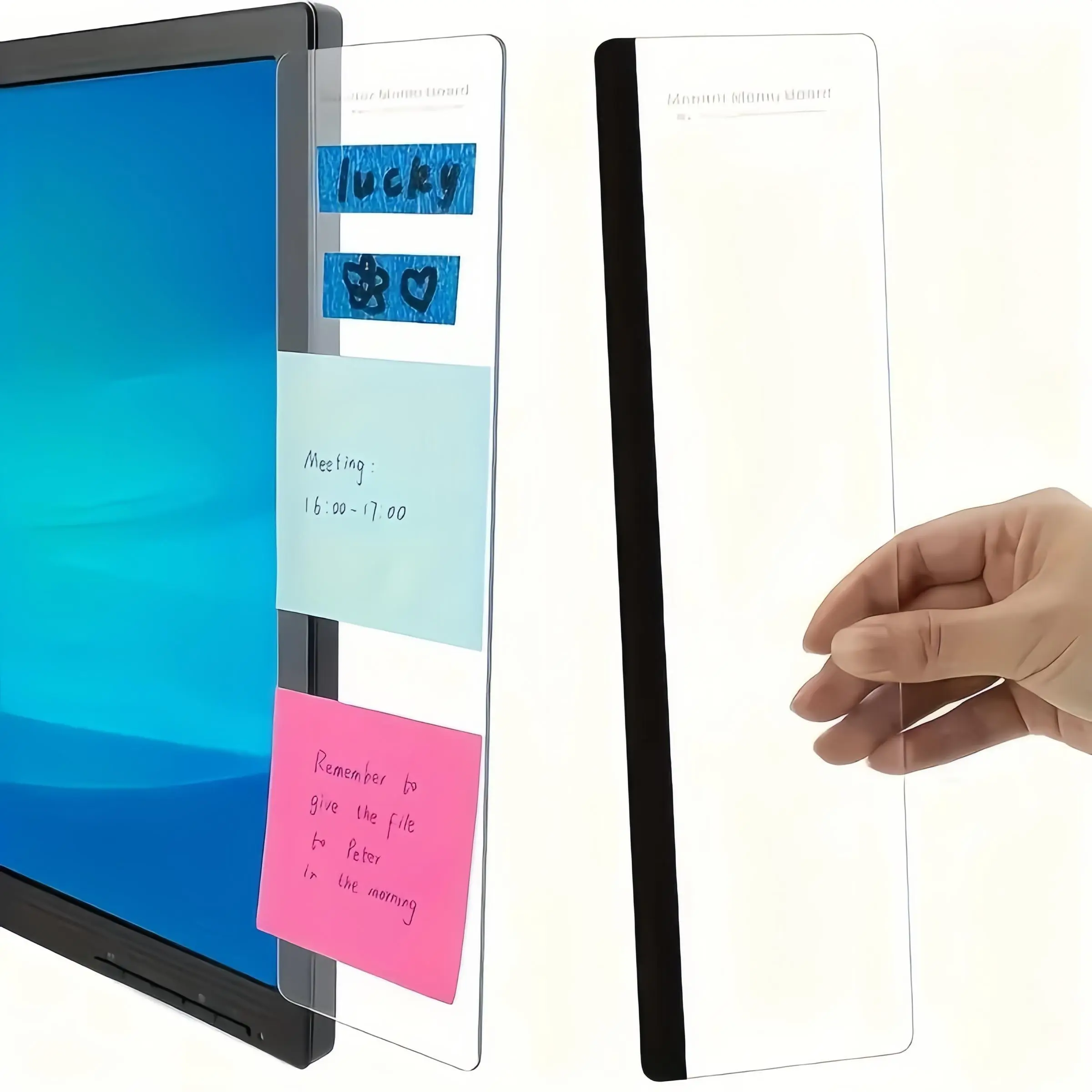 Computer Monitor Memo Board, 1 Count Acrylic Clipboard, Office Stationery & Supplies for Home Office