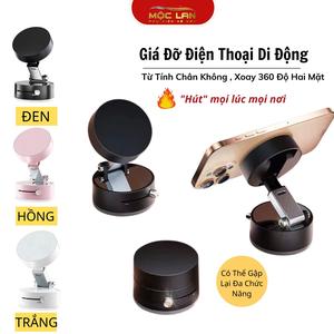Giá Đỡ Điện Thoại Di Động Từ Tính Chân Không , Xoay 360 Độ Hai Mặt , Có Thể Gập Lại Đa Chức Năng