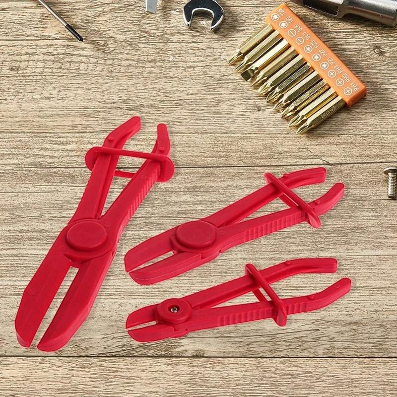 Product Introduction of 3 pcs Red Plastic Clamp Pliers Tool Brake Pipe Water Line Clamp Pliers Pliers Hose Tube Line Clamps Pinch Pliers Repair 11