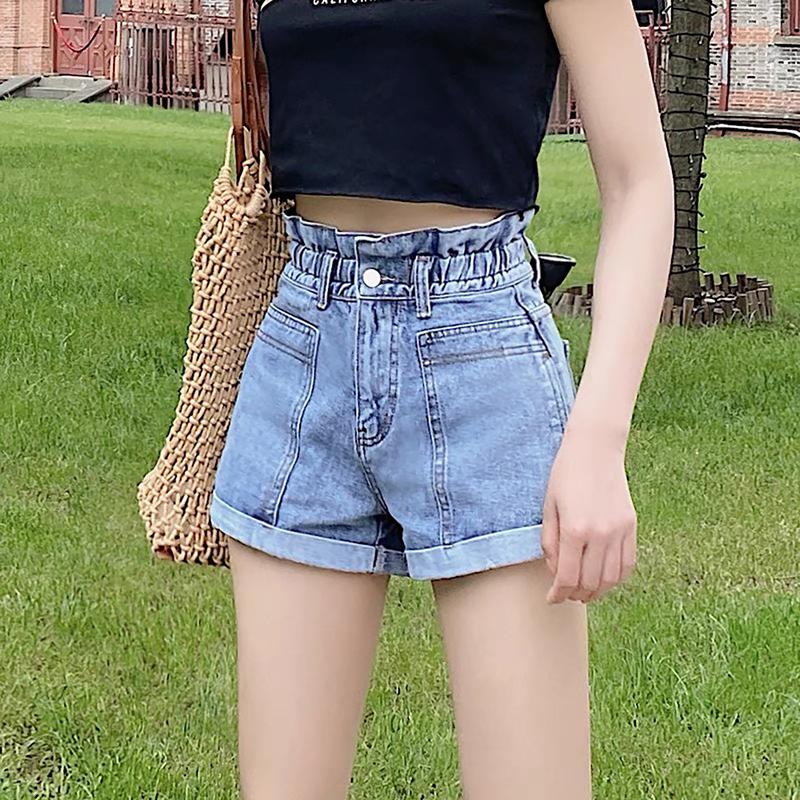 Quan Short Jean Lưng Thun Thời Trang BigSize Moli Jean Nữ Lưng Cao Co Dan Manh  Đang Hot Trend 3973 molijean Pants Denim Women Baggy Ong