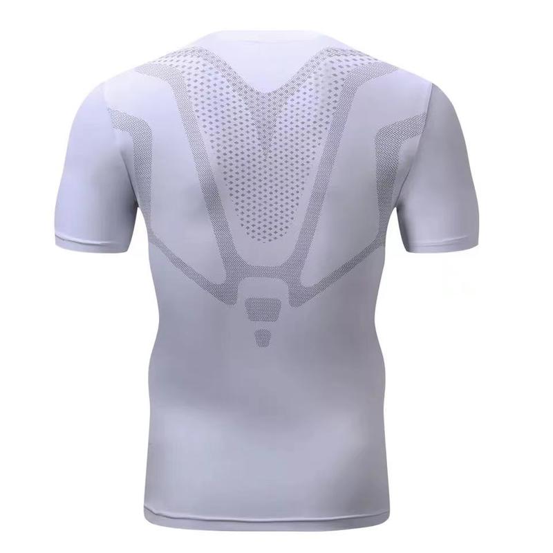 Áo Thun Nén, JOY, Dành Cho Nam, Thích Hợp Tập Gym, Thể Dục, Thể Thao, Nhanh Khô, Chạy Bộ, Chạy Bộ, Quần Bó Tập Luyện, Ngắn Tay, Phong Cách # 2811 6