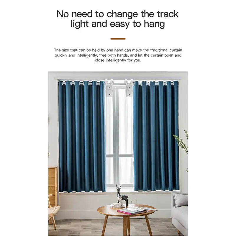 AZKO Krisbow Sync Smart Gorden Motor Wifi - Putih Smart Curtain Tirai Penutup Jendela Pintar Hordeng Kain Penghalang Cahaya Jendela 1