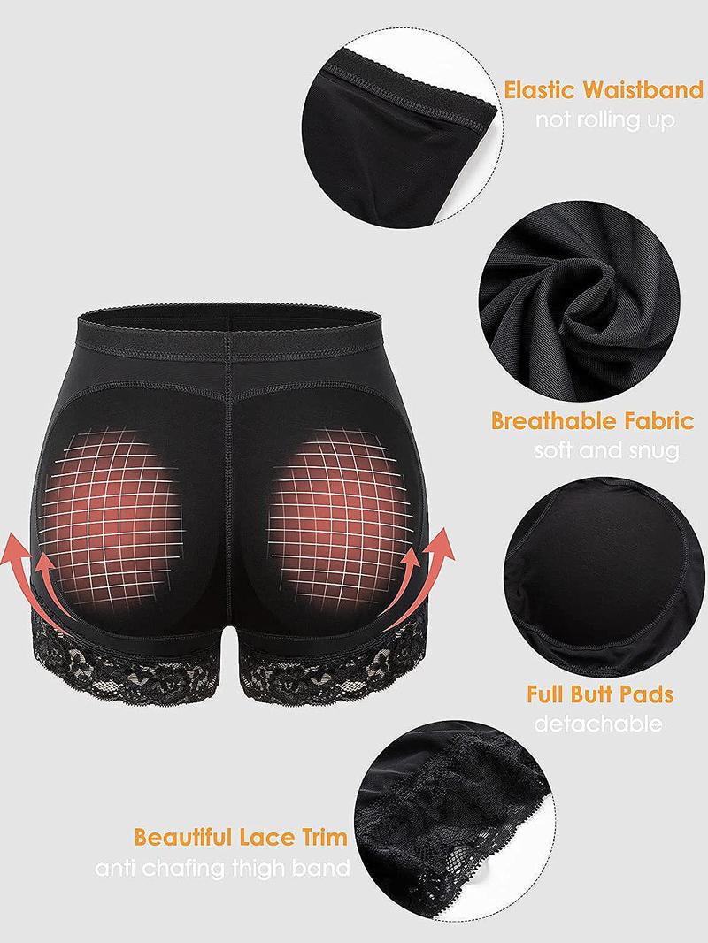 Product Introduction of Women's Contrast Lace Low Waist Shapewear Panty, Tummy Control Butt Lifting Shapewear Bottoms, Women's Shapewear for Daily Wear 4