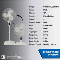 Gambar Miyako KAS-16 KPW Power Wind 16 Inch – Stand Fan & Desk Fan DUO Function, Crystal Blade, Angin Super Kuat 12.6 Meter, Motor Tembaga 100%, 3 Speed, Piano Button, Thermofuse, SNI & SHE Hemat Energi dari Ratu dapur_NEW Kota Bekasi 3 Tokopedia