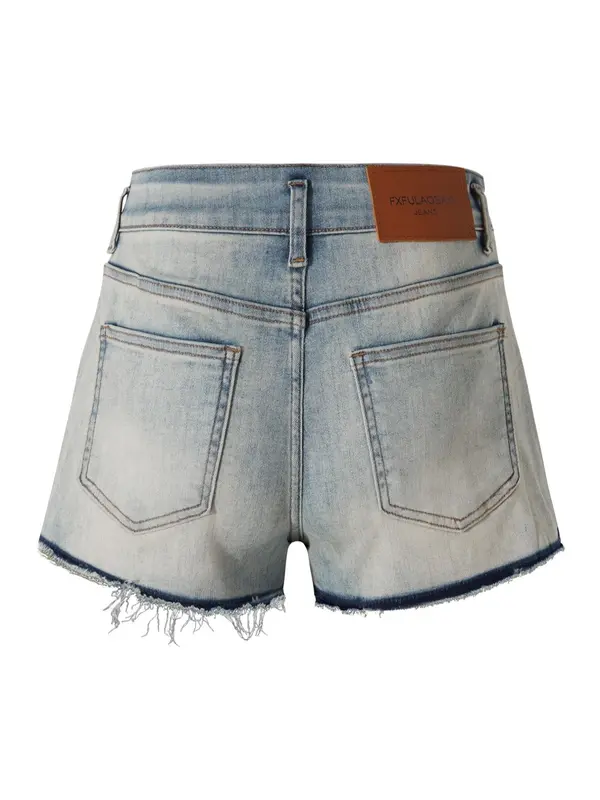 Women's Plain Raw Hem Pocket Denim Shorts, Casual Fashion Button Decor Shorts for Daily Wear, Ladies Bottoms for Summer 1