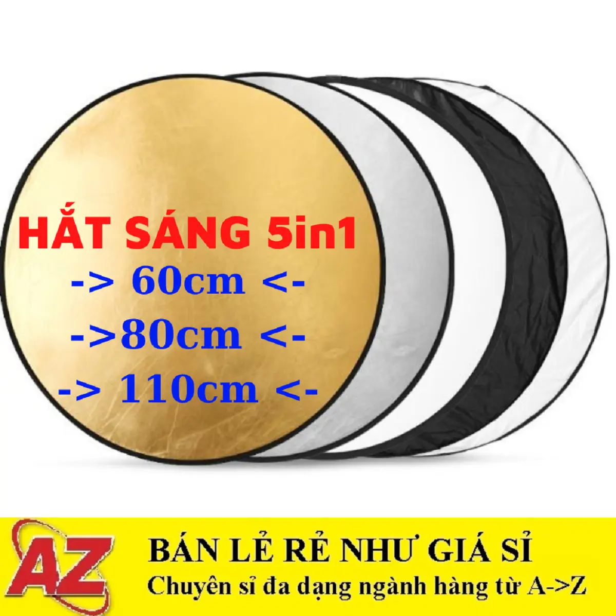Tấm Hắt Sáng 5in1, Miếng Hắt Sáng Tròn 5 Trong 1 Chụp Ảnh, Quay Phim Studio Chuyên Nghiệp
