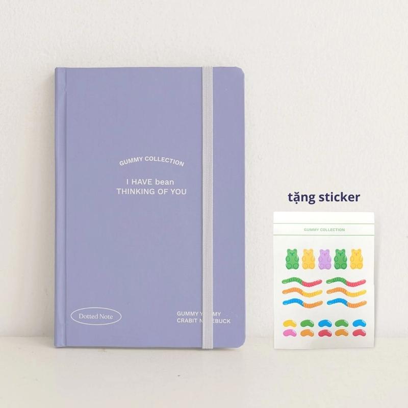 Sổ tay A5 Crabit bỏ túi ghi chép tiện lợi dòng dotgrid grid sketch 100gsm sổ bìa cứng