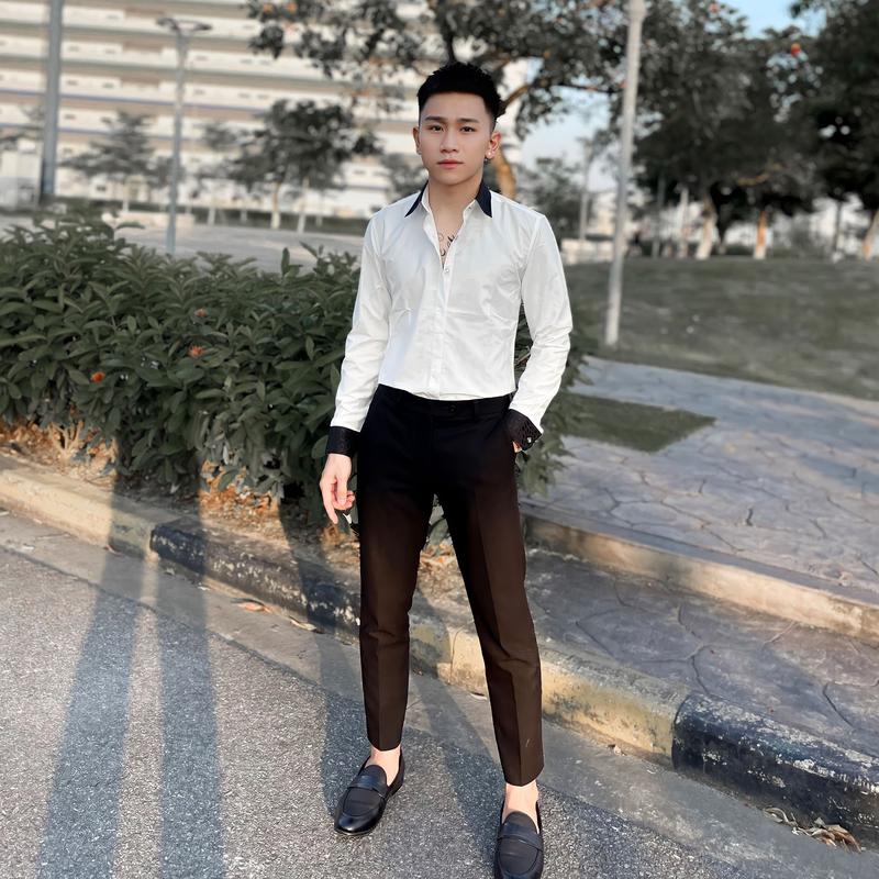 ÁO SƠ MI HOẠ TIẾT HOA VĂN CỔ ĐEN VIỀN LỤA CHẤT LIỆU NẾN, THẤM HÚT TỐT, THOÁNG KHÍ PHÙ HỢP MỌI LƯỚI TUỔI LUXURY 1