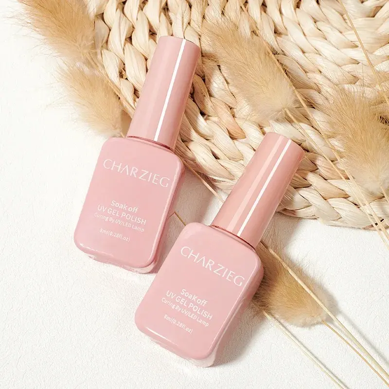 NEW CHARZIEG Kutek Gel Nail Gel Polish CHARZIEG PINK Nail Art UV LED 1