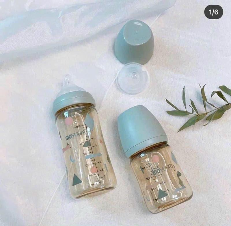 [ Tặng Khăn Sữa ] Bình Sữa Moyum Cao Cấp Nhựa PPSU Size 170ml/270ml Voi Kem bin hsu amoy uum 4