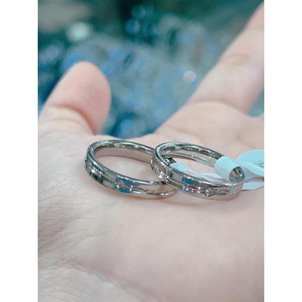 Cincin couple titanium silver { HARGA SATUAN }  / Cincin Mmata Banyak Pilihan Cincin Stainless Steel Polos skena 8