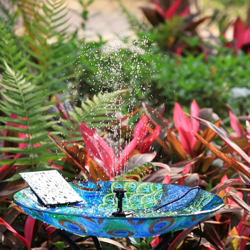 Product Introduction of Solar Fountain, 1 Set Solar Panel Fountain with 7 Nozzles, Solar Fountain Pump for Garden, Pond, Pool, Fish Tank, Aquarium 15