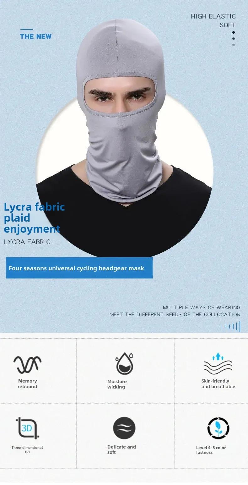 Product Introduction of Summer Outdoor Sports Cycling Head Cover Ice Silk Sun Protection Mask Bicycle Motorcycle Windproof Dustproof Face Cover Head Cover 0