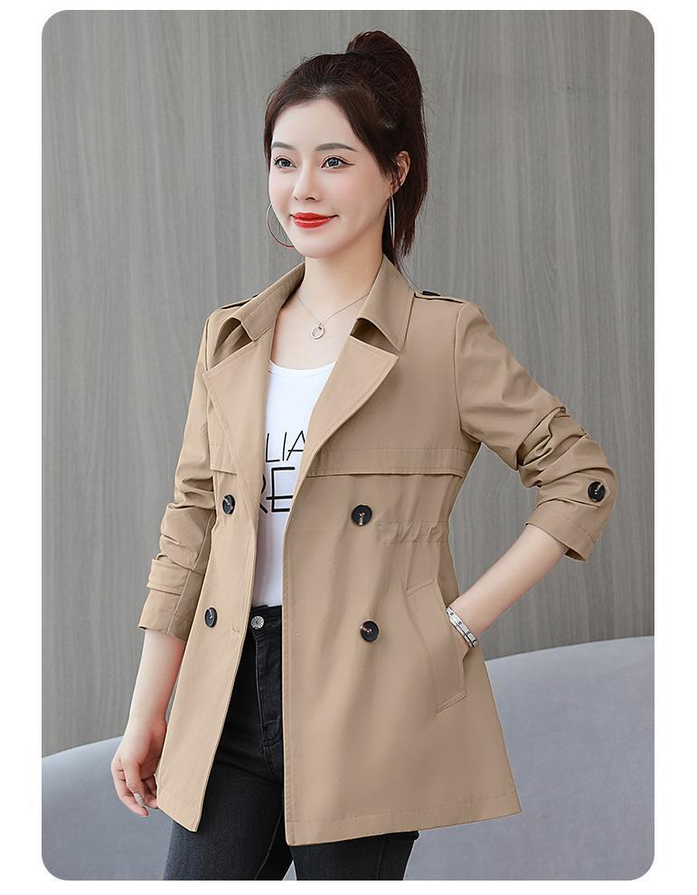 Product Introduction of Áo khoác ngoài, Dài Trung Bình Dành Cho Nữ, Bó Sát Eo, Thanh Lịch Và Ôm Sát, Thích Hợp Cho Mùa Xuân Và Mùa Thu, Cỡ Nhỏ Áo Khoác Nữ Top Jacket Women Có Cổ 1