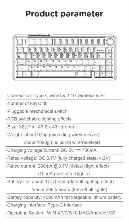 Product Introduction of BP03 - BP04 - BP05 - Bàn phím F75 GASKET -Bàn phím cơ không dây - Bàn phím Gaming Wireless Keyboard 2