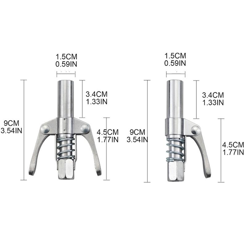 Product Introduction of Grease Guns Coupler Quick Release Double Handles Grease Guns Tip with 6 Plate 0