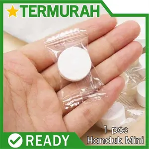 Tissue Handuk Mini Permen Travelling Kompres Towel Portable tisu