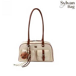 กระเป๋าสะพายไหล่สตรี ขนาดใหญ่ สีดำ สไตล์เรโทร กระเป๋าสะพายข้าง มาใหม่ กระเป๋าบอสตัน Nanfeng Chio2n hand  bag shoulder  bag กระเป๋า  สแตนออยล์ ci celle เตาผิง