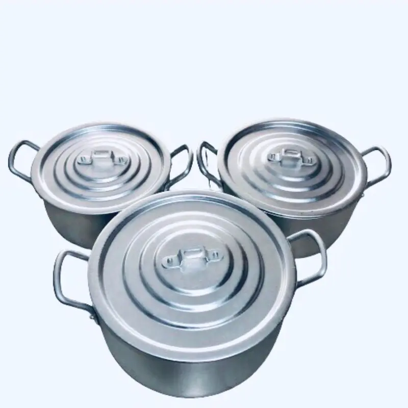 Bộ 3 nồi nhôm 20cm - 22cm - 24cm ( chất liệu nhẹ dễ sử dụng ) 7