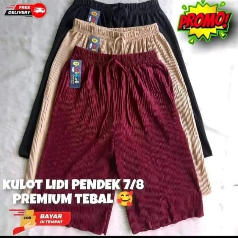 PAKET HEMAT 100 DAPAT 8PCS / KULOT PLISKET 7/8 Celana Wanita