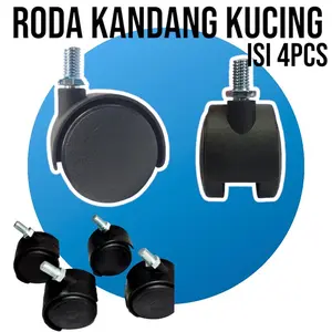 Roda kandang kucing 1 set isi 4pcs + mur