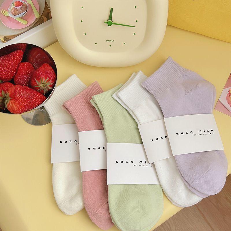 Product Introduction of Tất Mềm, Tất Nữ Mùa Xuân Và Mùa Hè, Khử Mùi Và Thoáng Khí, Thời Trang Ins, Đơn Giản Và Dễ Phối Đồ Tất Ngắn Dopamine, Phong Cách Mori 16