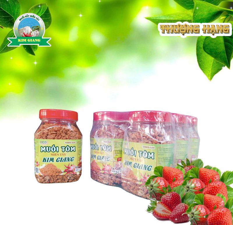 1 Lốc - 6 Hủ Muối tôm Miền Tây Kim Giang 80g, Tặng 1 Hủ 80g